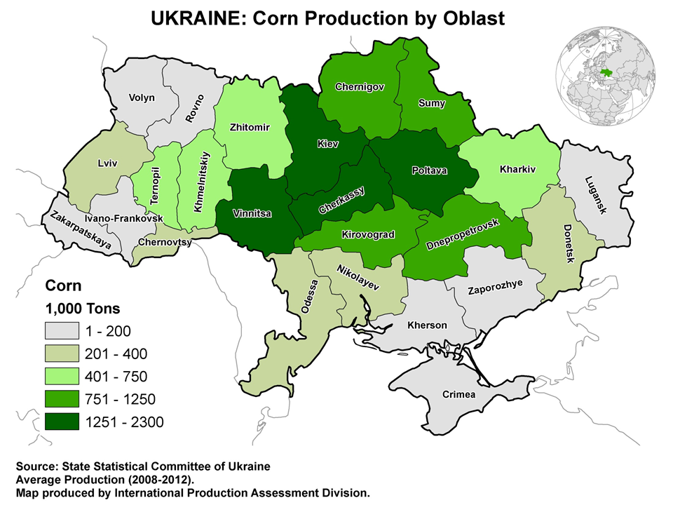 Ukraine Crop Production Forecasts for 2014/15 USDA Foreign