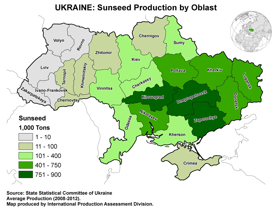 Ukraine Corn Production Map
