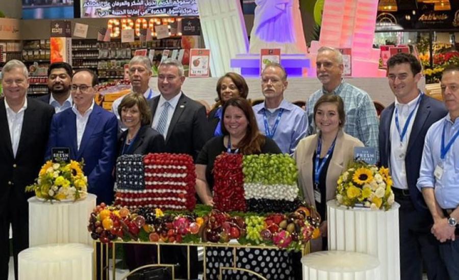 Photo from the U.S. pavilion at an international food trade show
