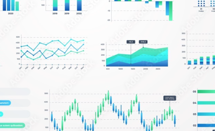 decorative image of various charts and graphs to symbolize the FAS charts and graphs section