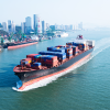 Photo of a container ship coming into port