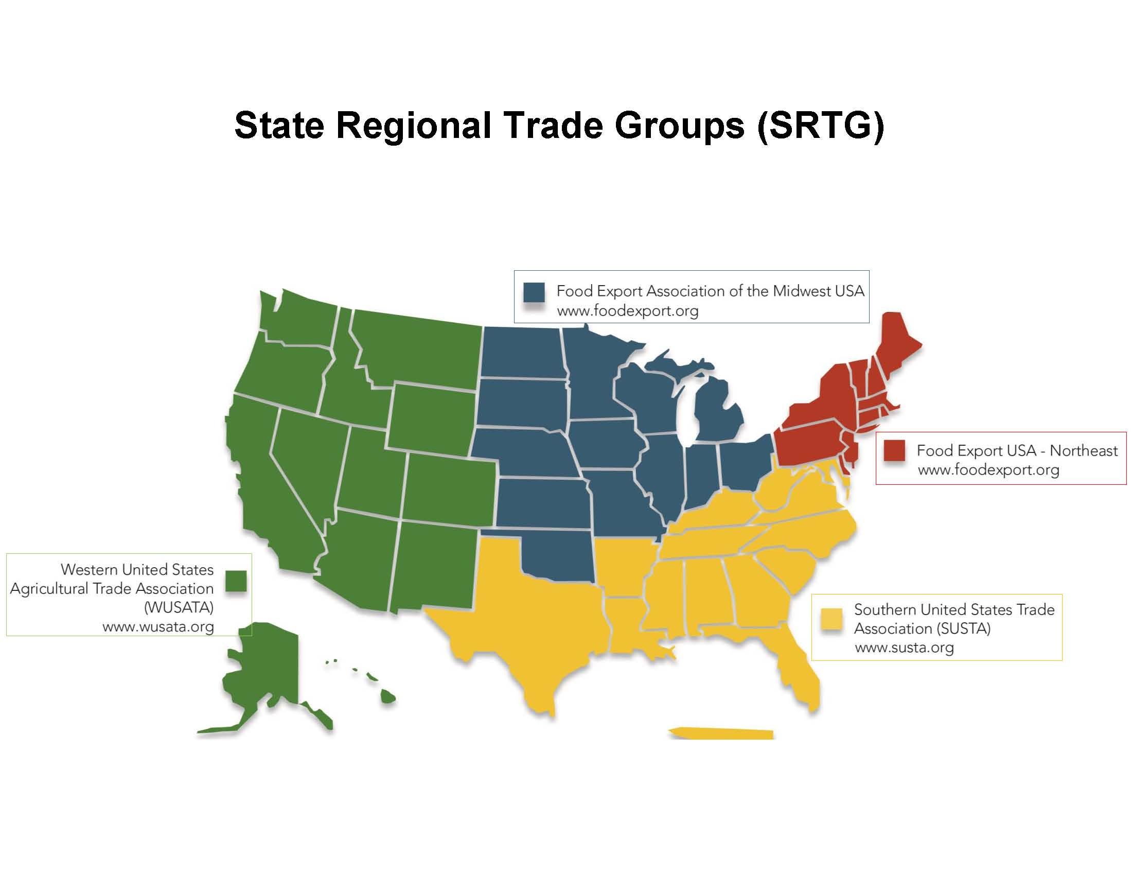 Map of State Regional Trade Groups